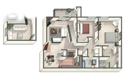 b2x2-Platte - Classic floor plan