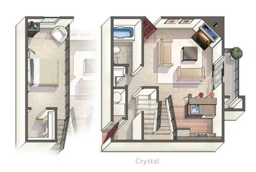 e1x1-R-Crystal Loft floor plan