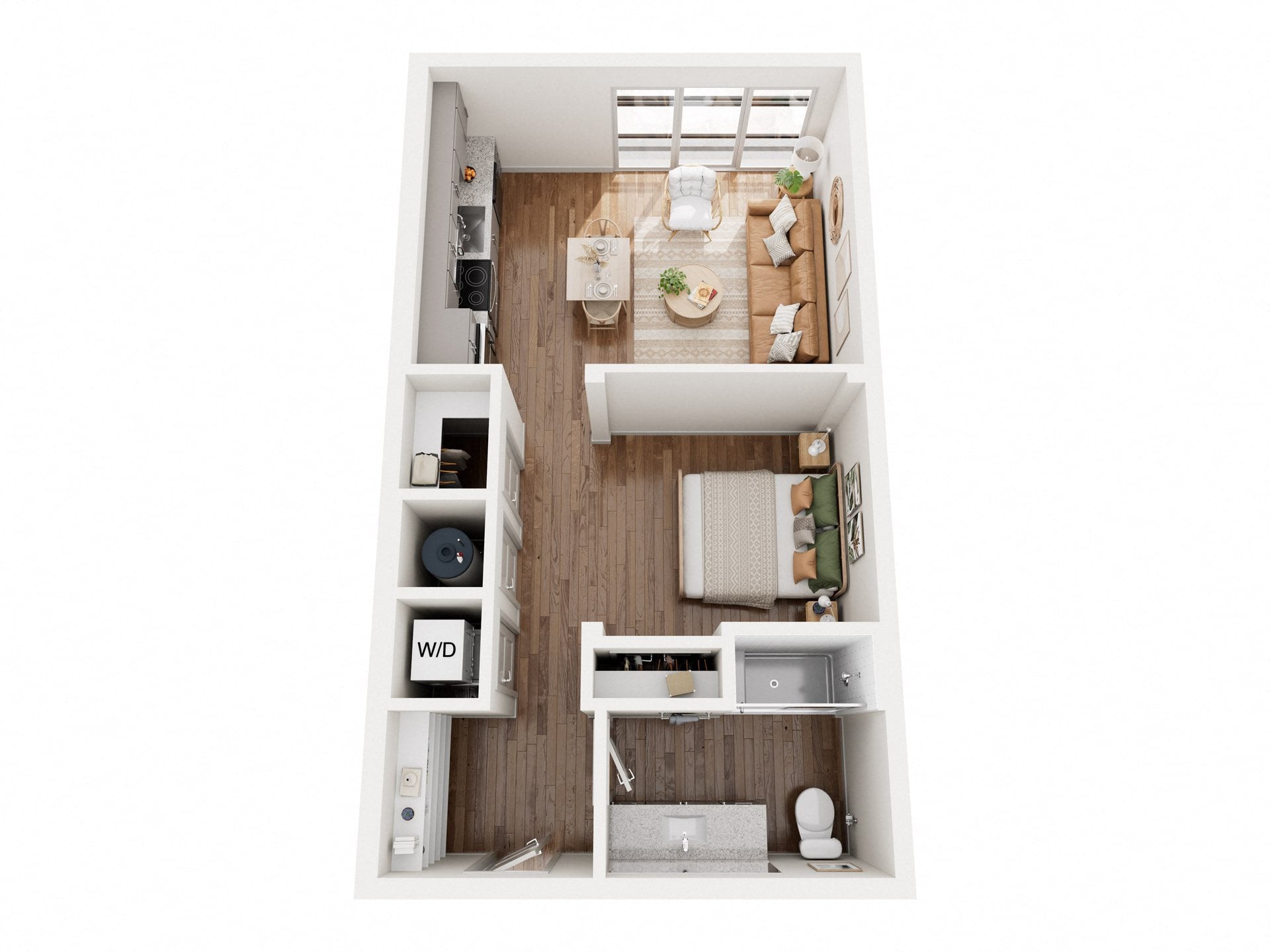 Jr. 1 Bedroom 1 Bath floor plan