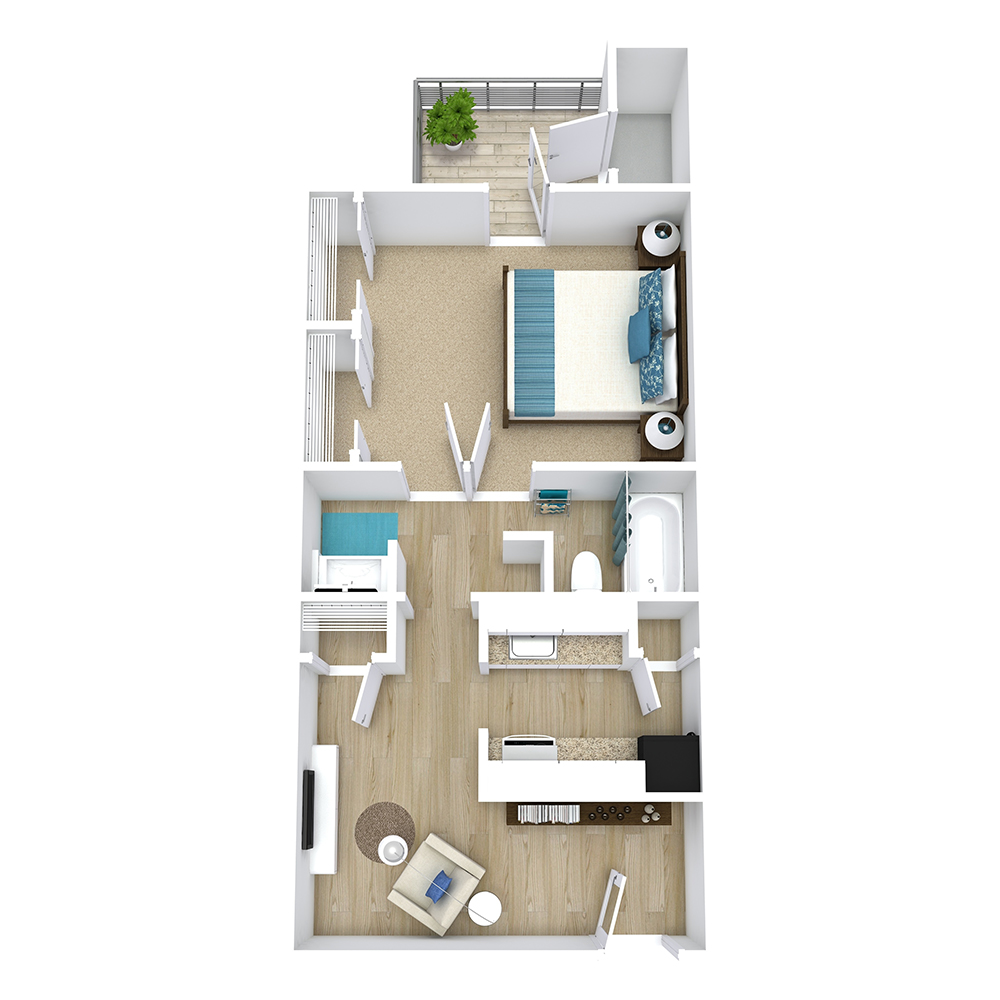 Standard 1 Bedroom floor plan