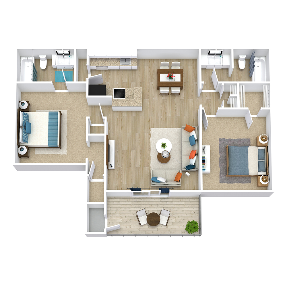 2 Bedroom floor plan