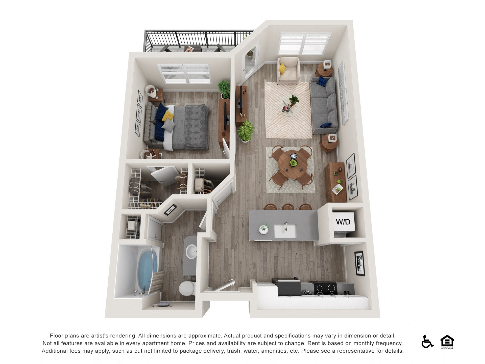 1x1 A - Premium floor plan