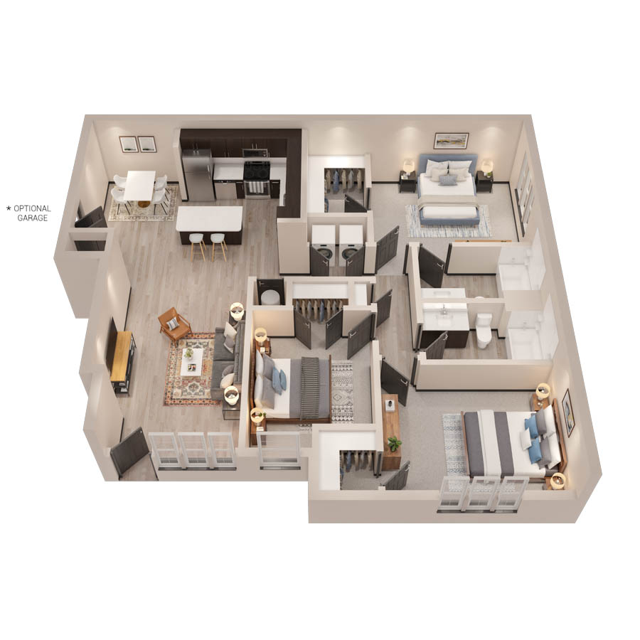 Grand Courtyard Three floor plan