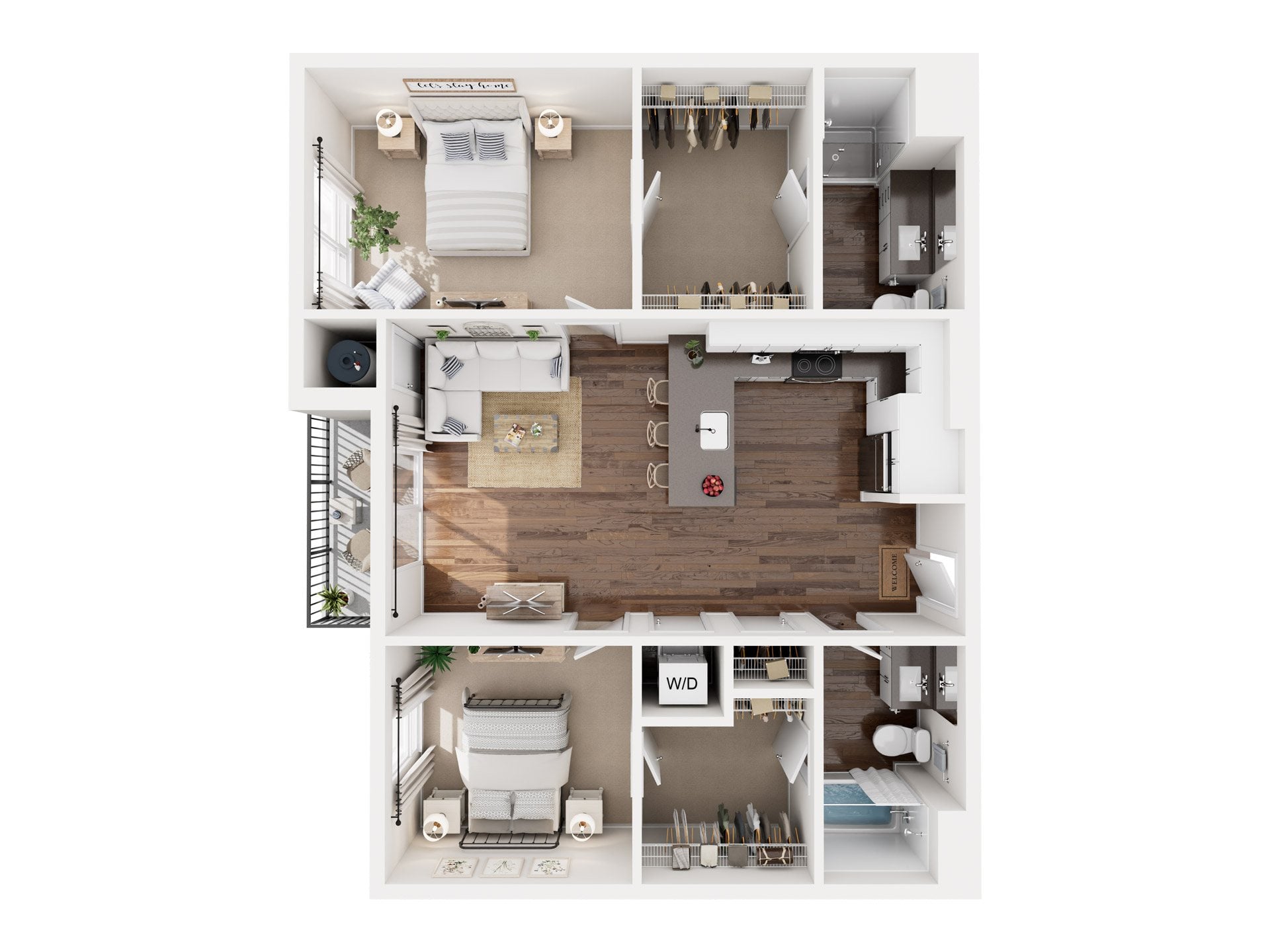 Brown floor plan