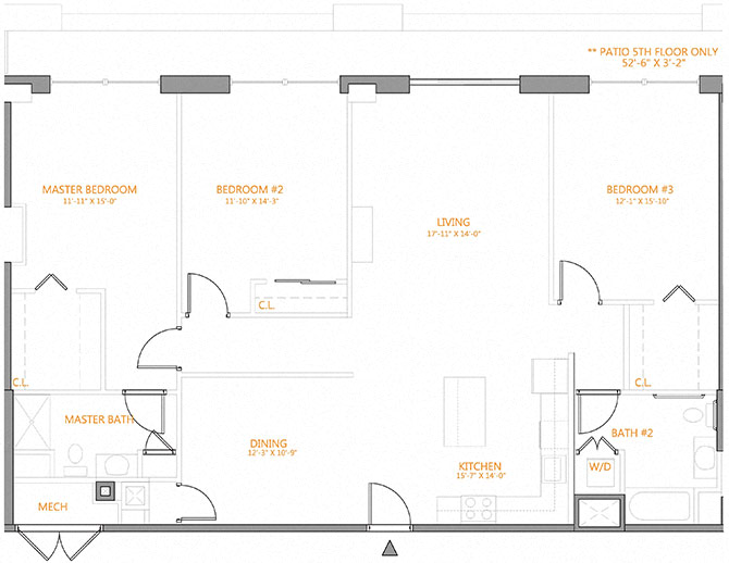 3 Bed/2 Bath-A floor plan