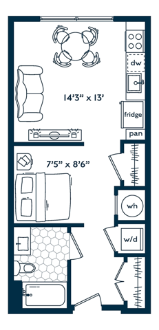 Studio floor plan