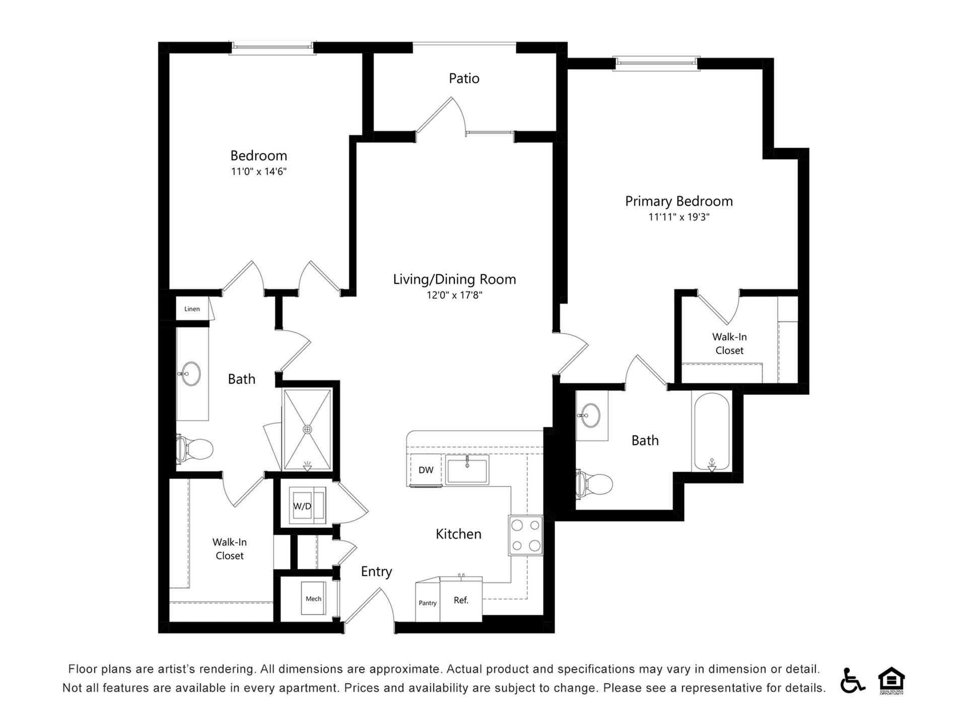 2x2E floor plan