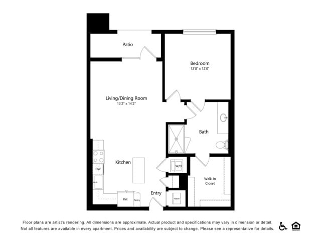1x1G floor plan