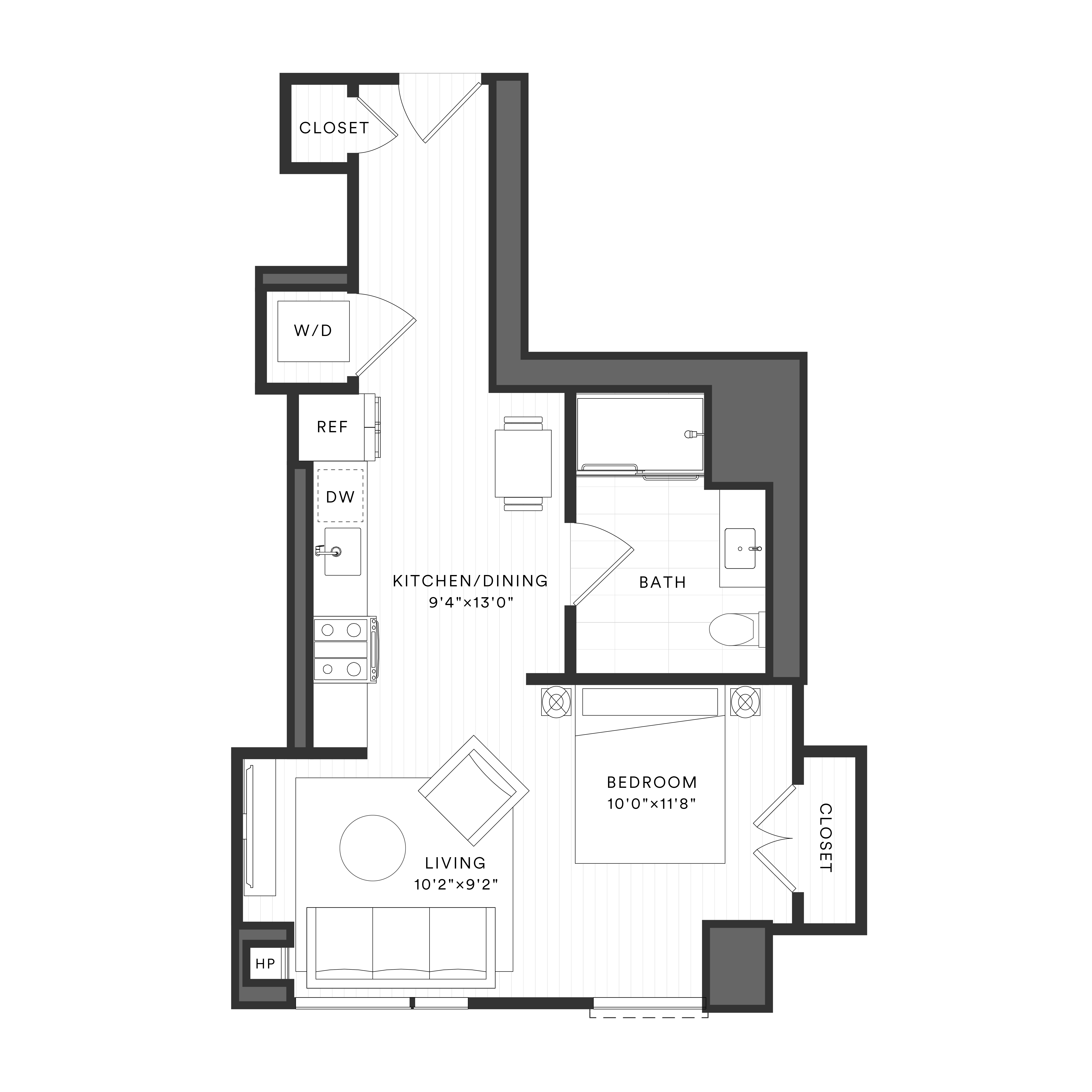 Convertible Studio-C2 floor plan