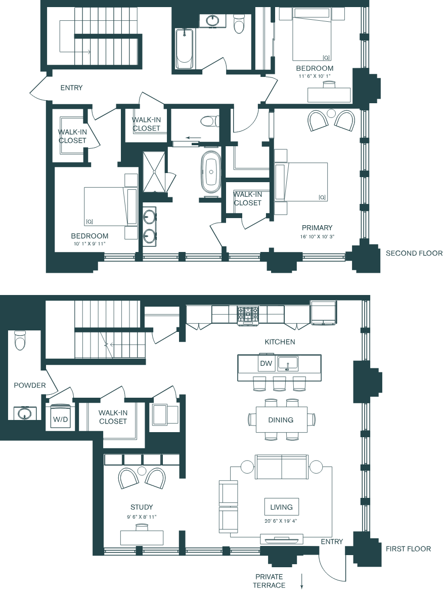 3 Bed/2.5 Bath Den-M3 floor plan