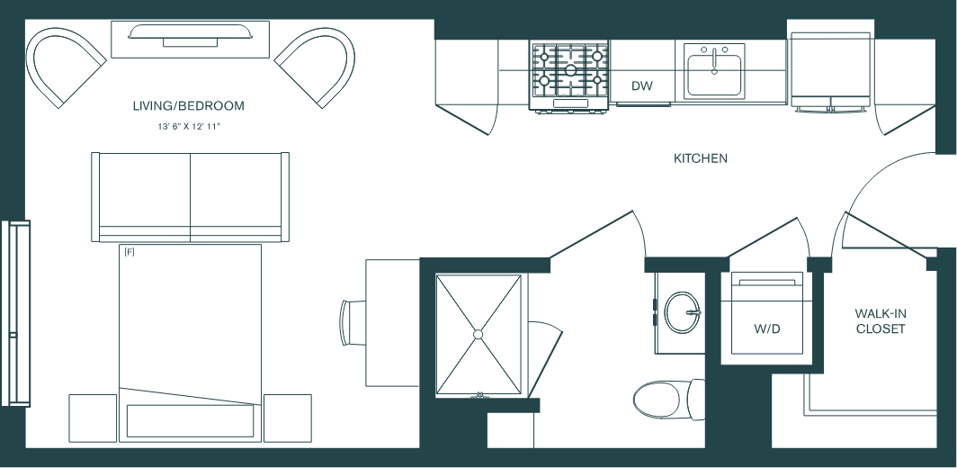 Studio-A1R floor plan