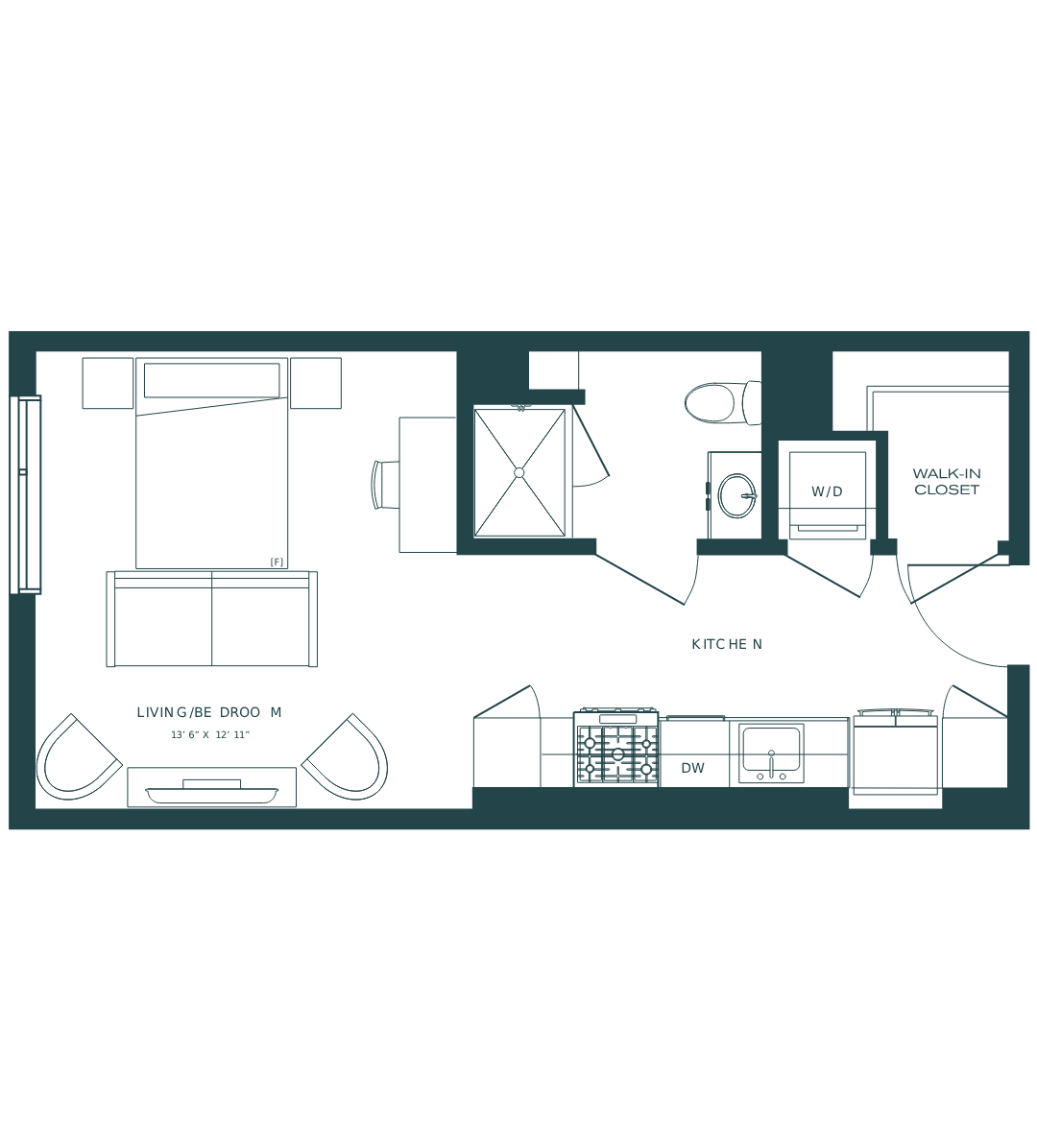 Studio-A1L floor plan
