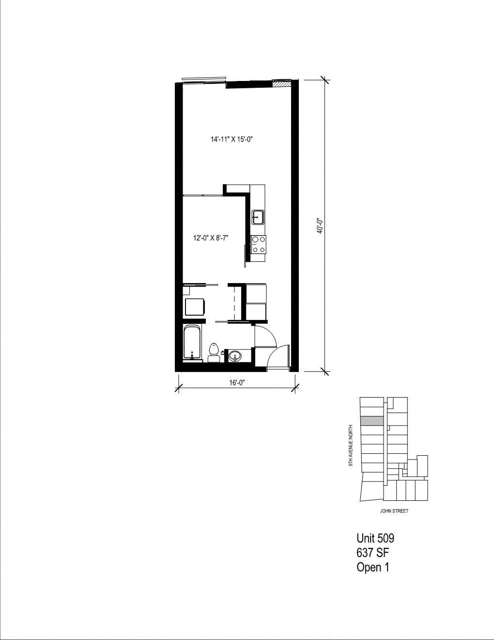 Open 1 floor plan