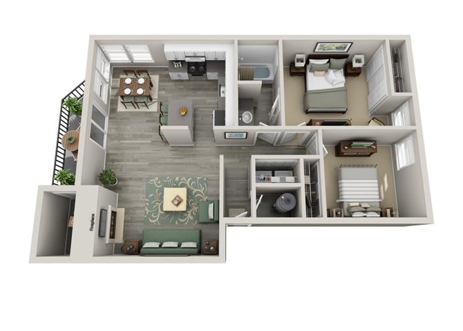 2x1 floor plan