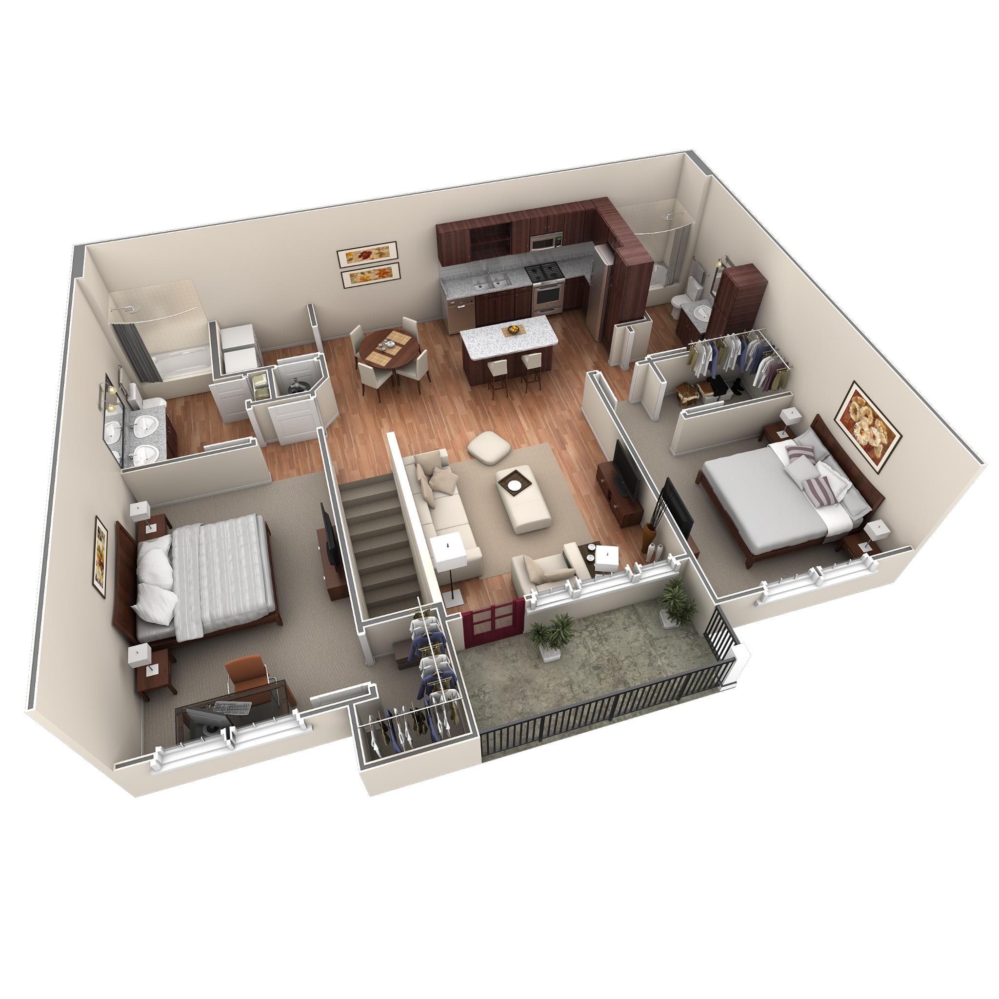 2 BR Grand Overlook floor plan