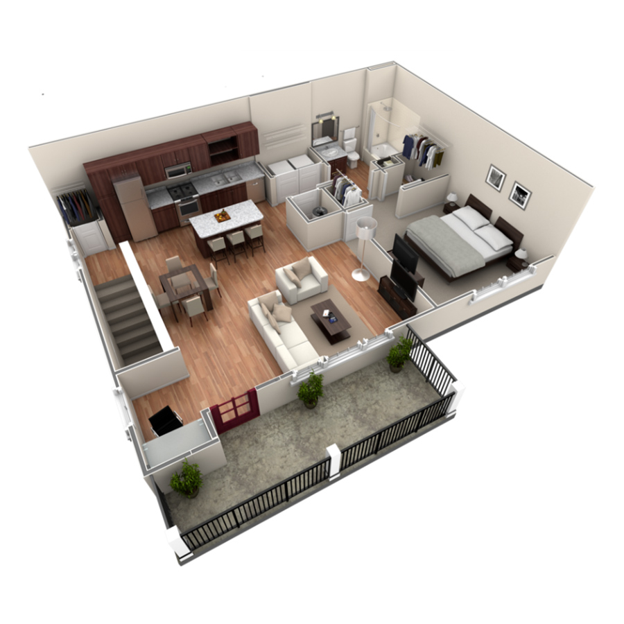 1 BR Grand Overlook floor plan