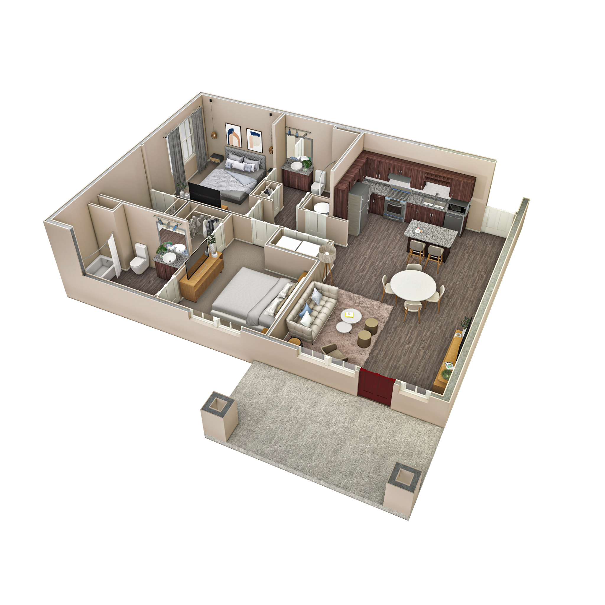 2 BR Vue Overlook floor plan