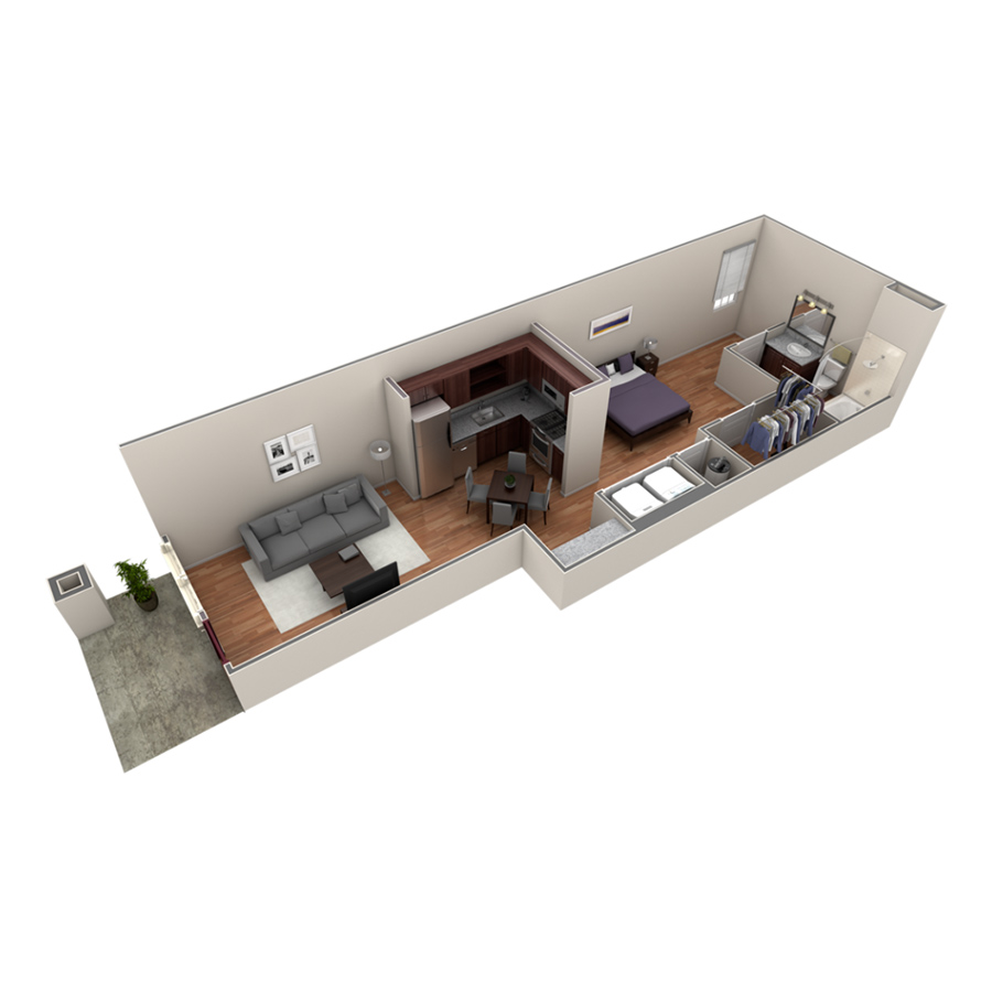 Studio Grand Courtyard floor plan