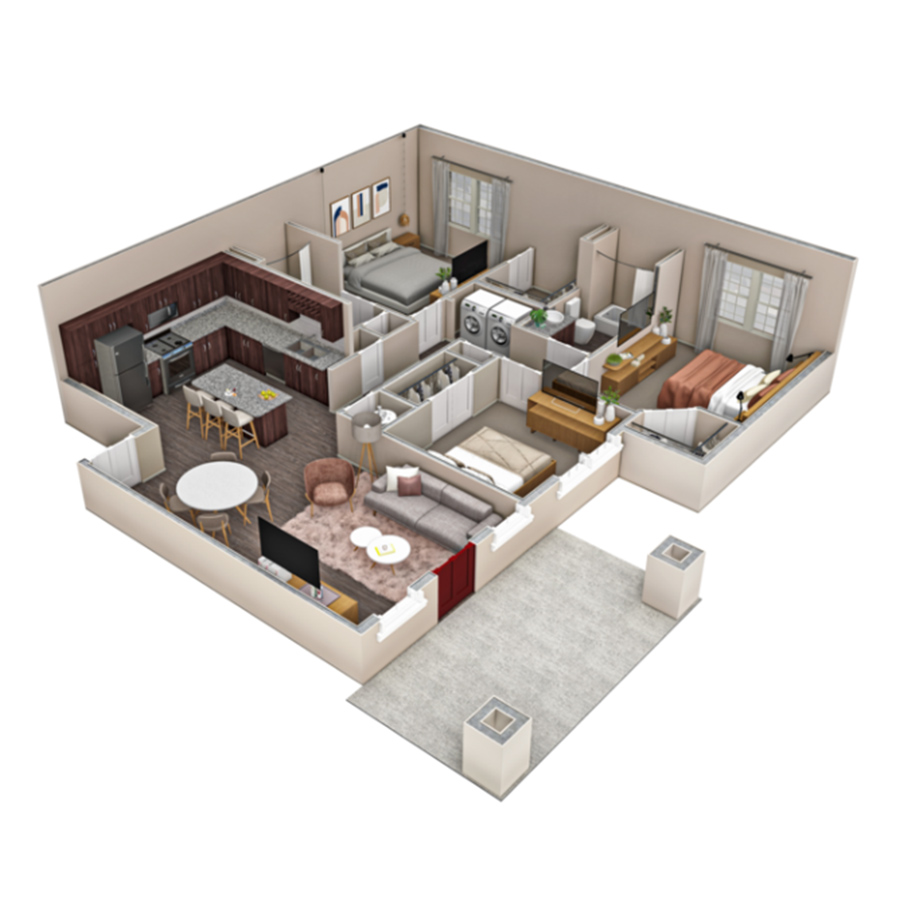3 BR Haven Summit floor plan