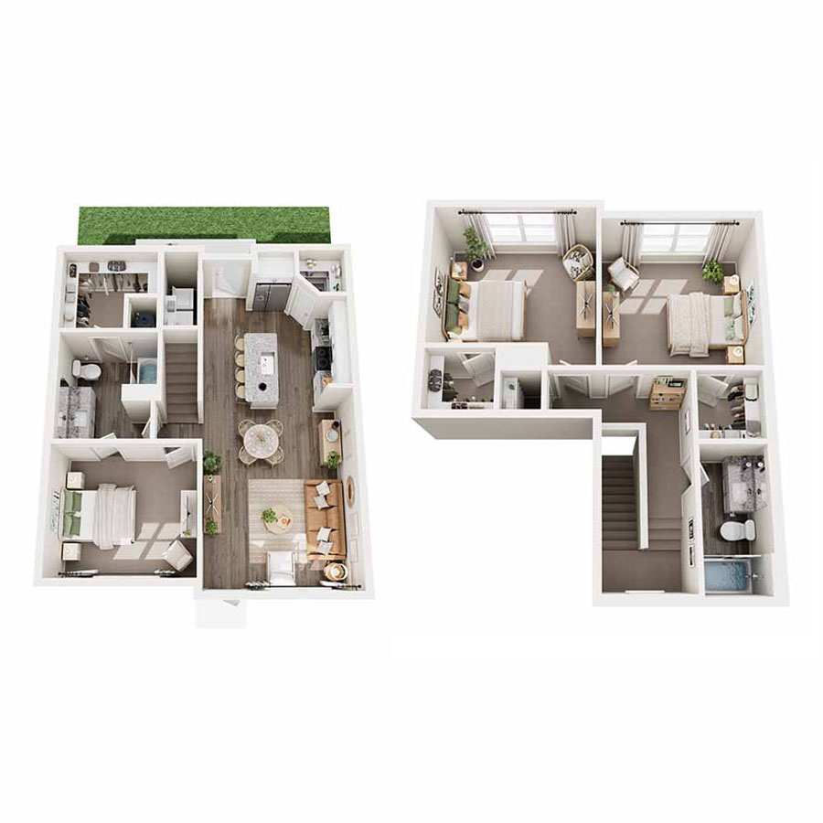 Oak floor plan