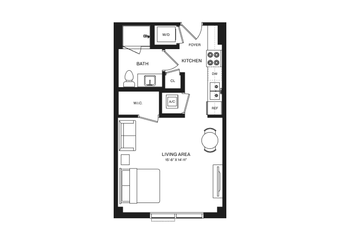 Studio-S3A floor plan
