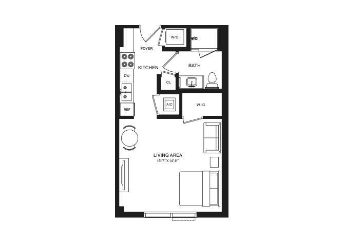Studio-S3B floor plan