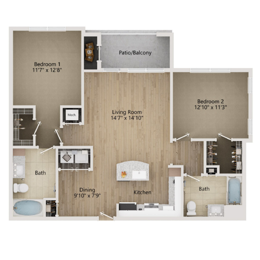 B2A floor plan