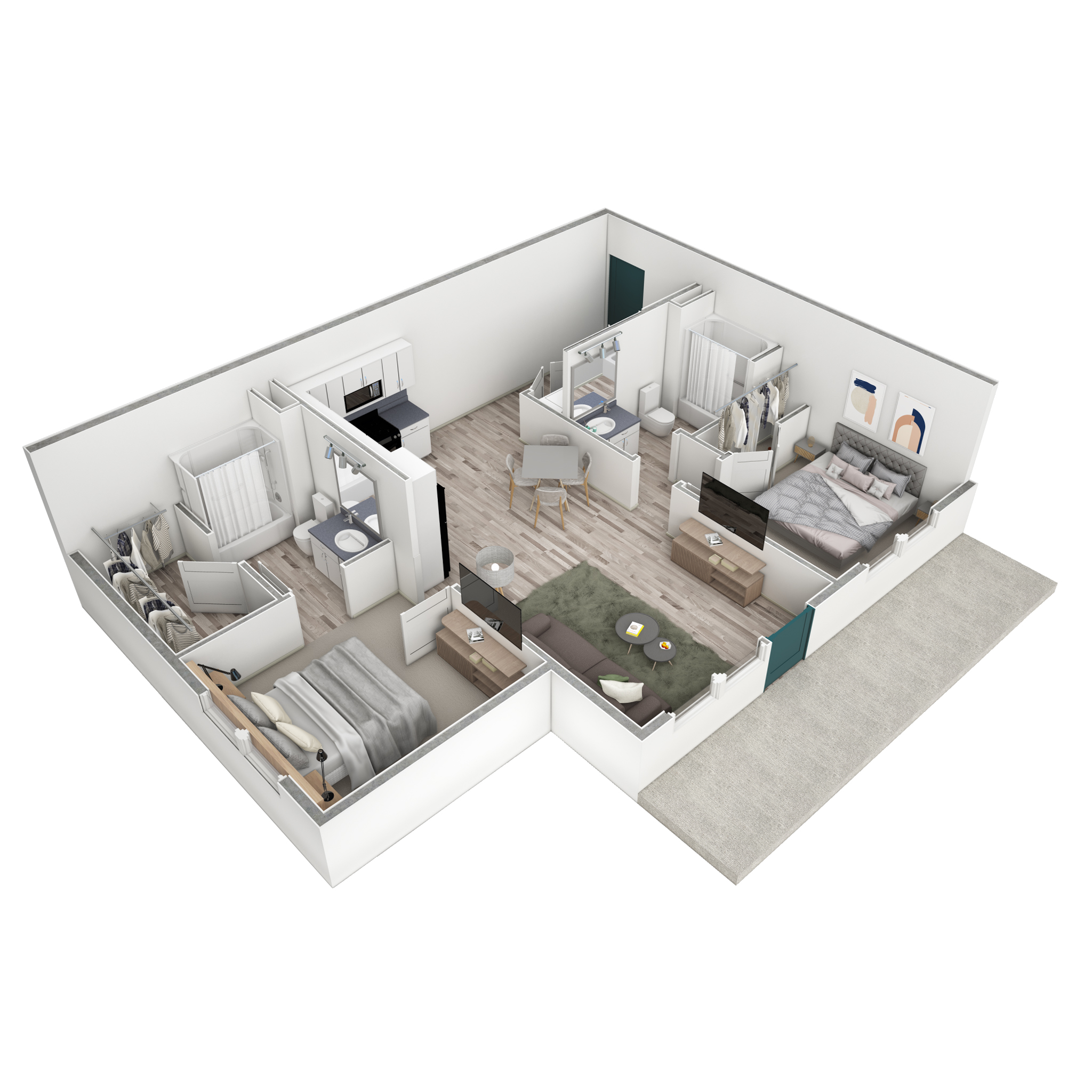 2-2 BR Premier Horizon Overlook floor plan