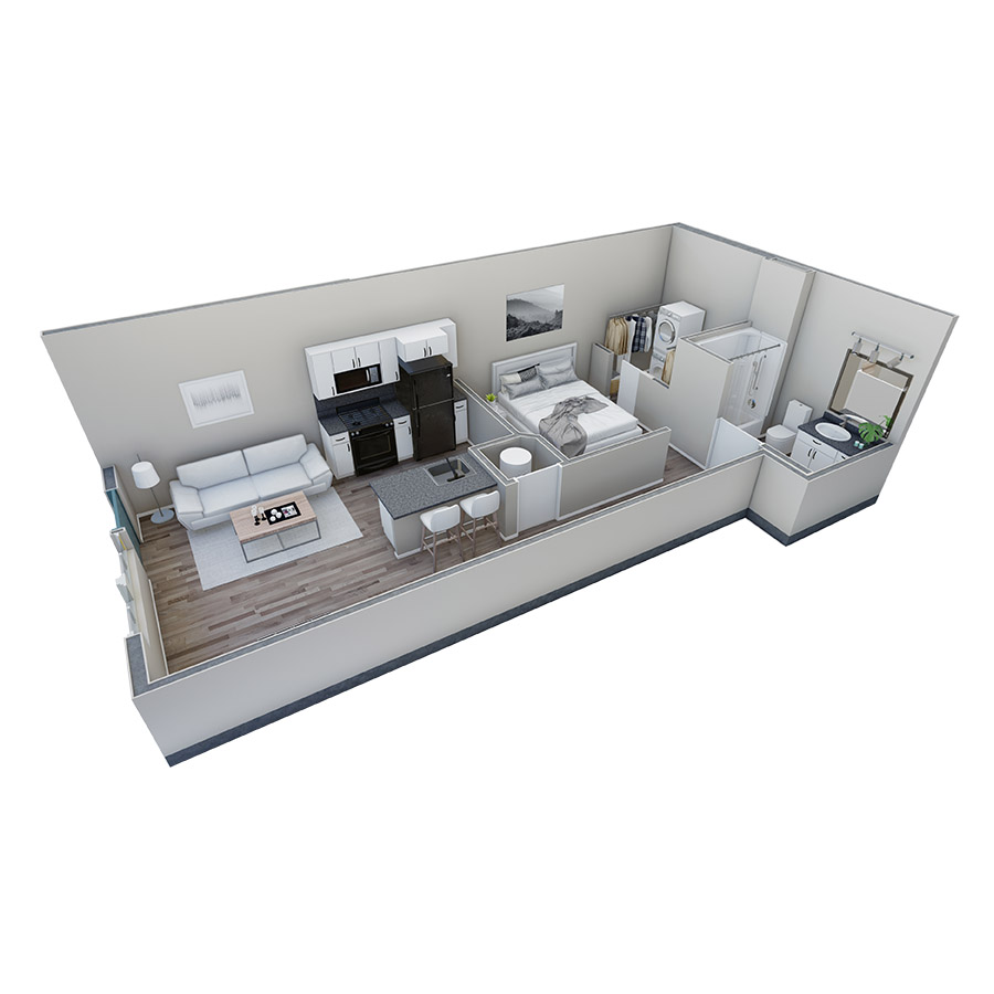 Studio Horizon Courtyard floor plan