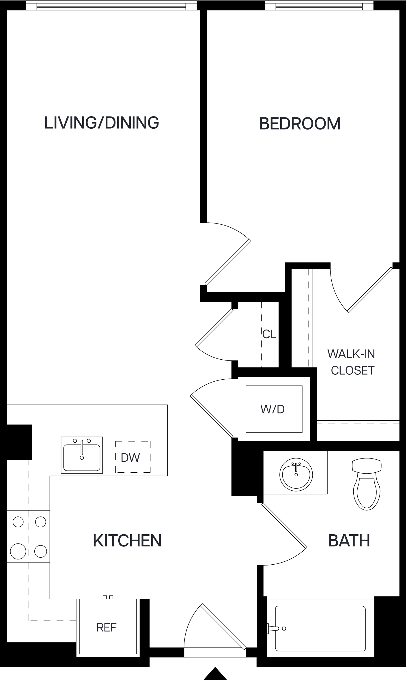 1 Bed/1 Bath-A2 floor plan