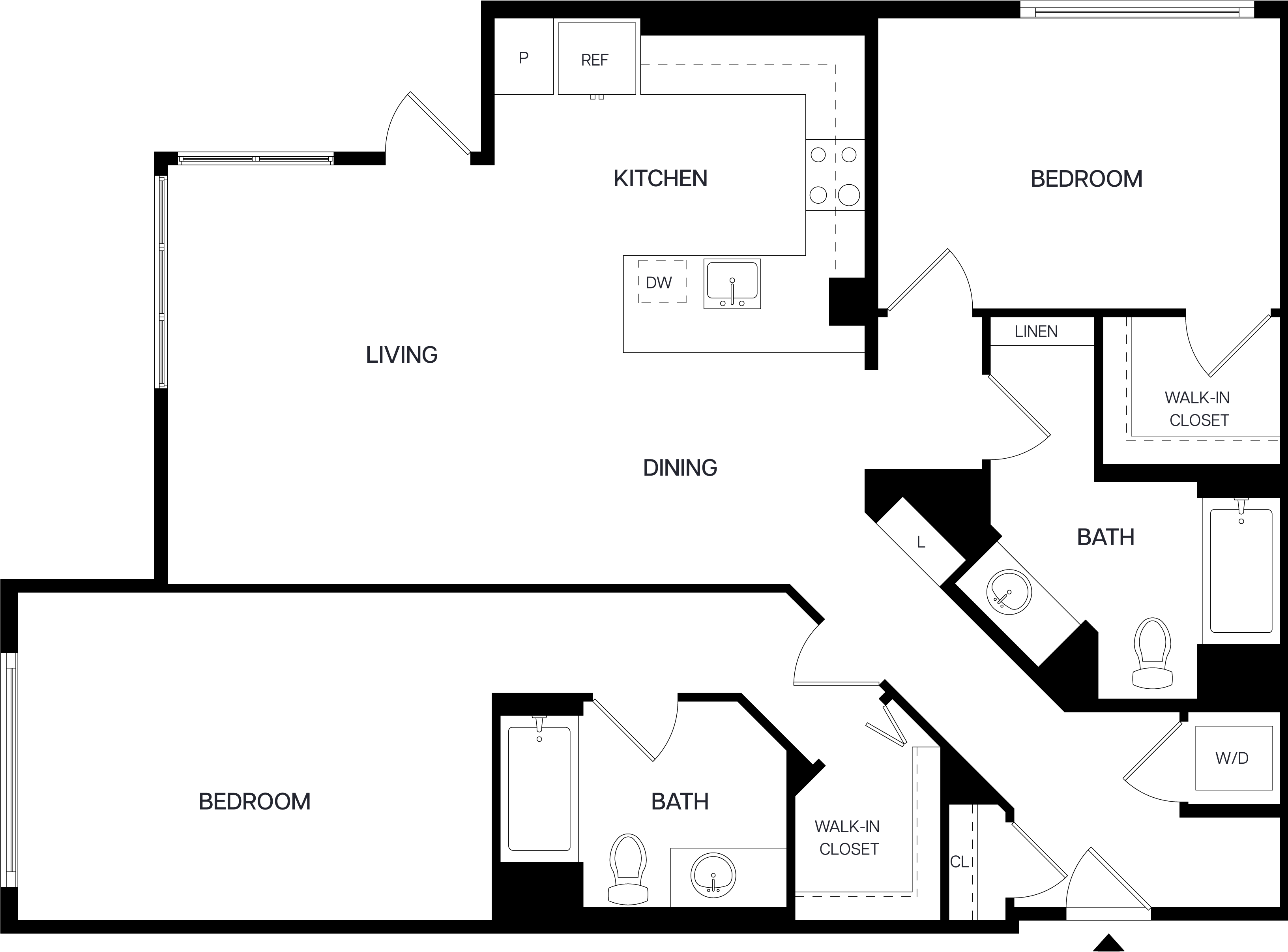 2 Bed/2 Bath-B9 floor plan