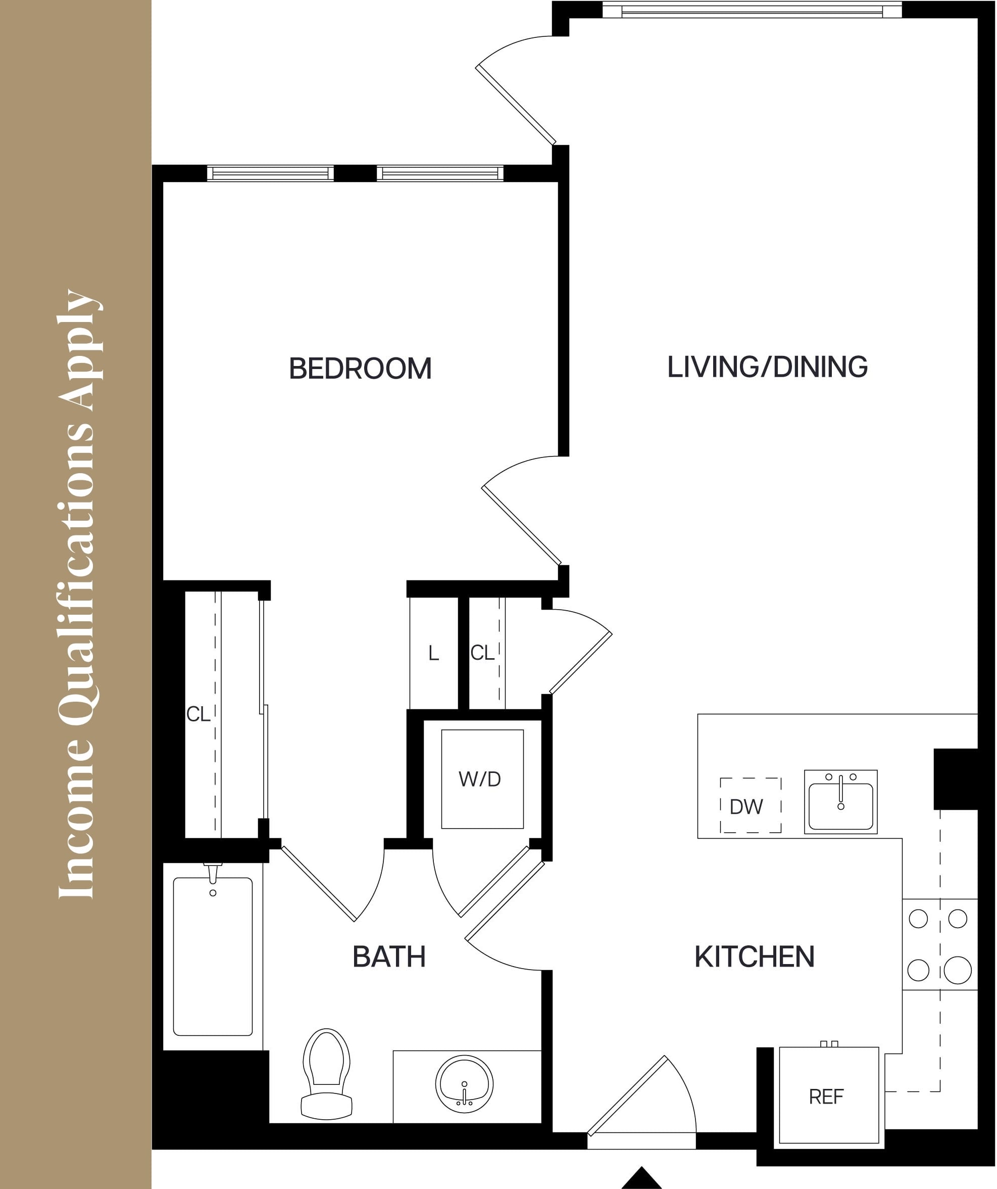 1 Bed/1 Bath-A7 BMR floor plan