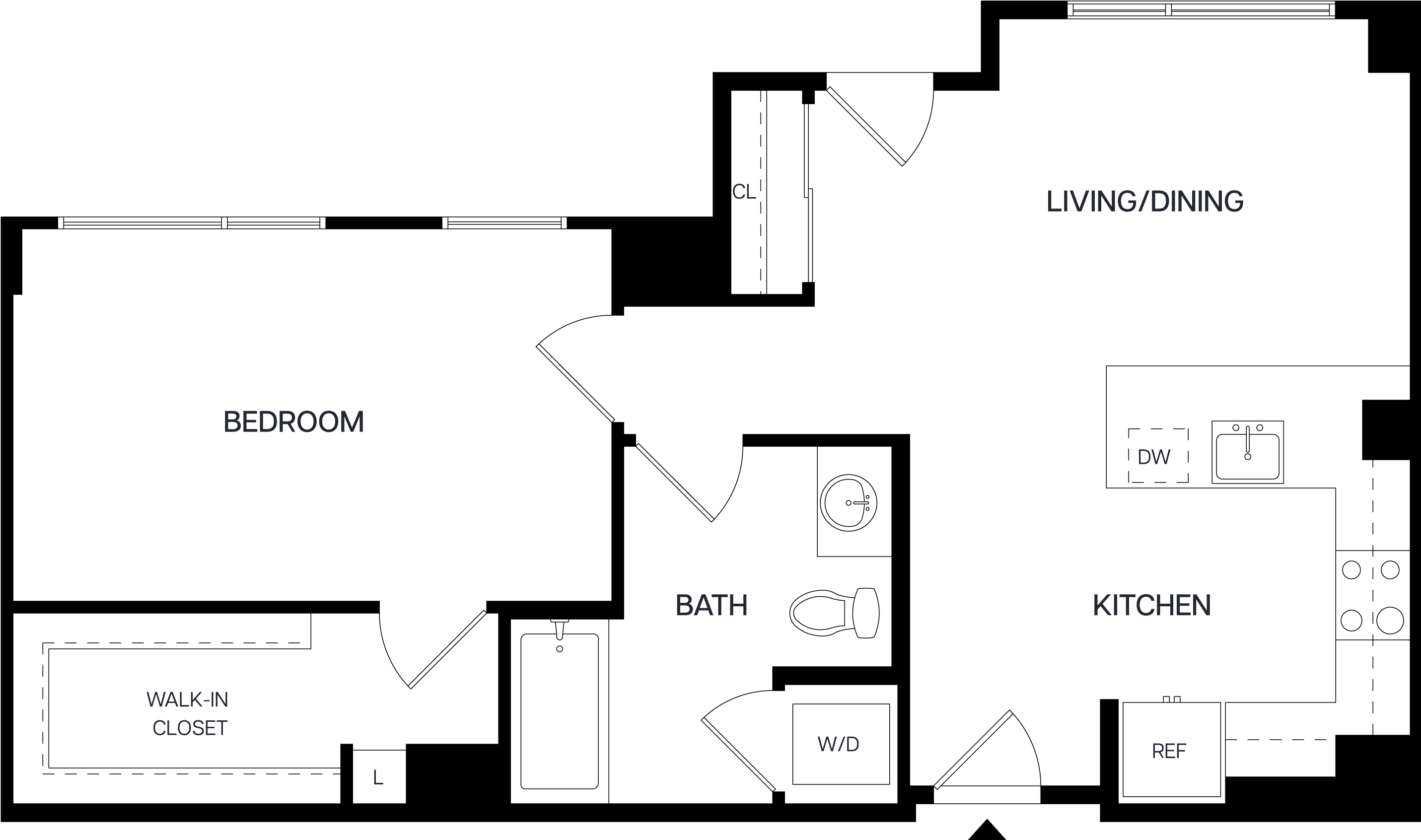 1 Bed/1 Bath-A12 floor plan