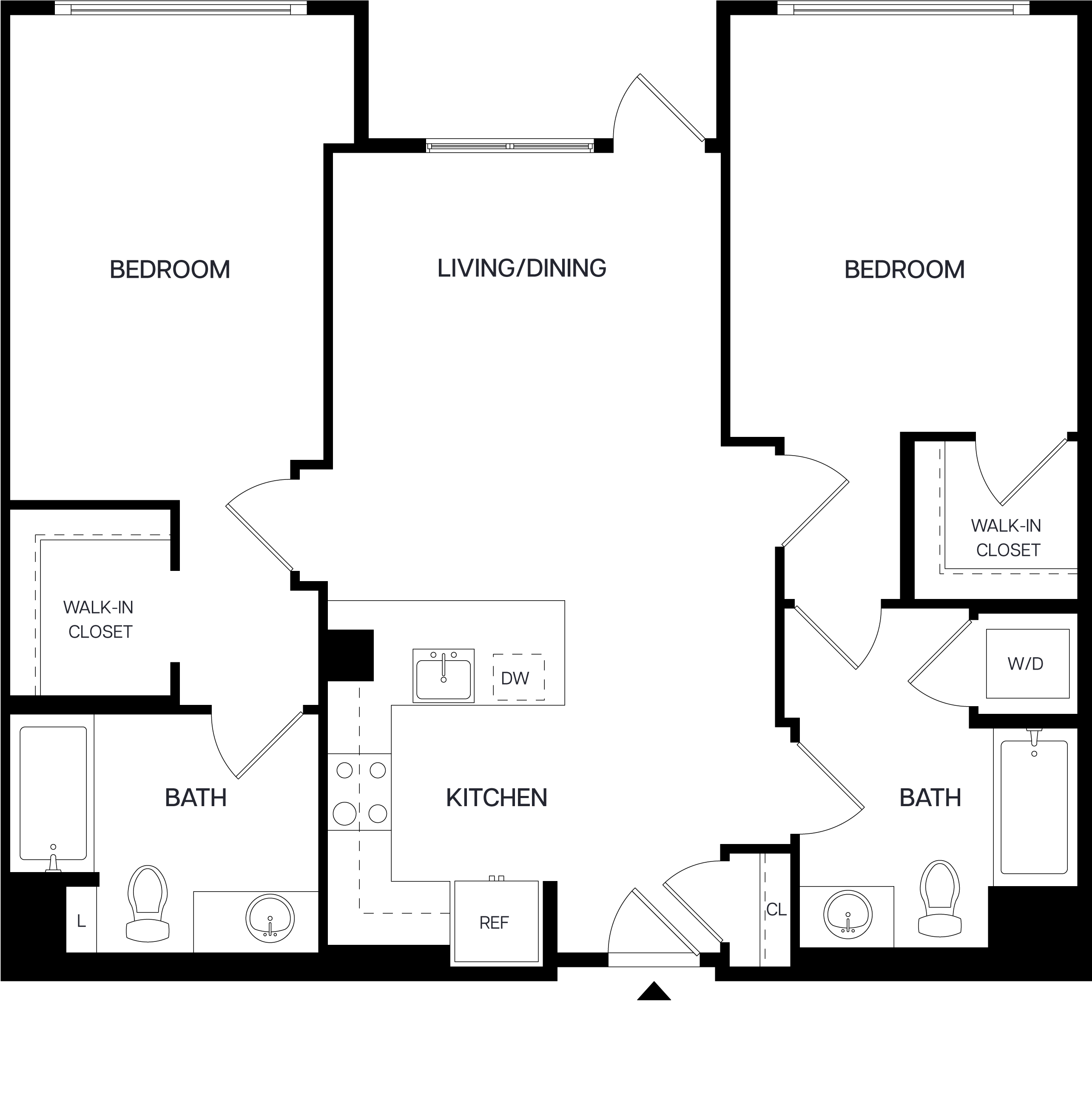 2 Bed/2 Bath-B5 floor plan