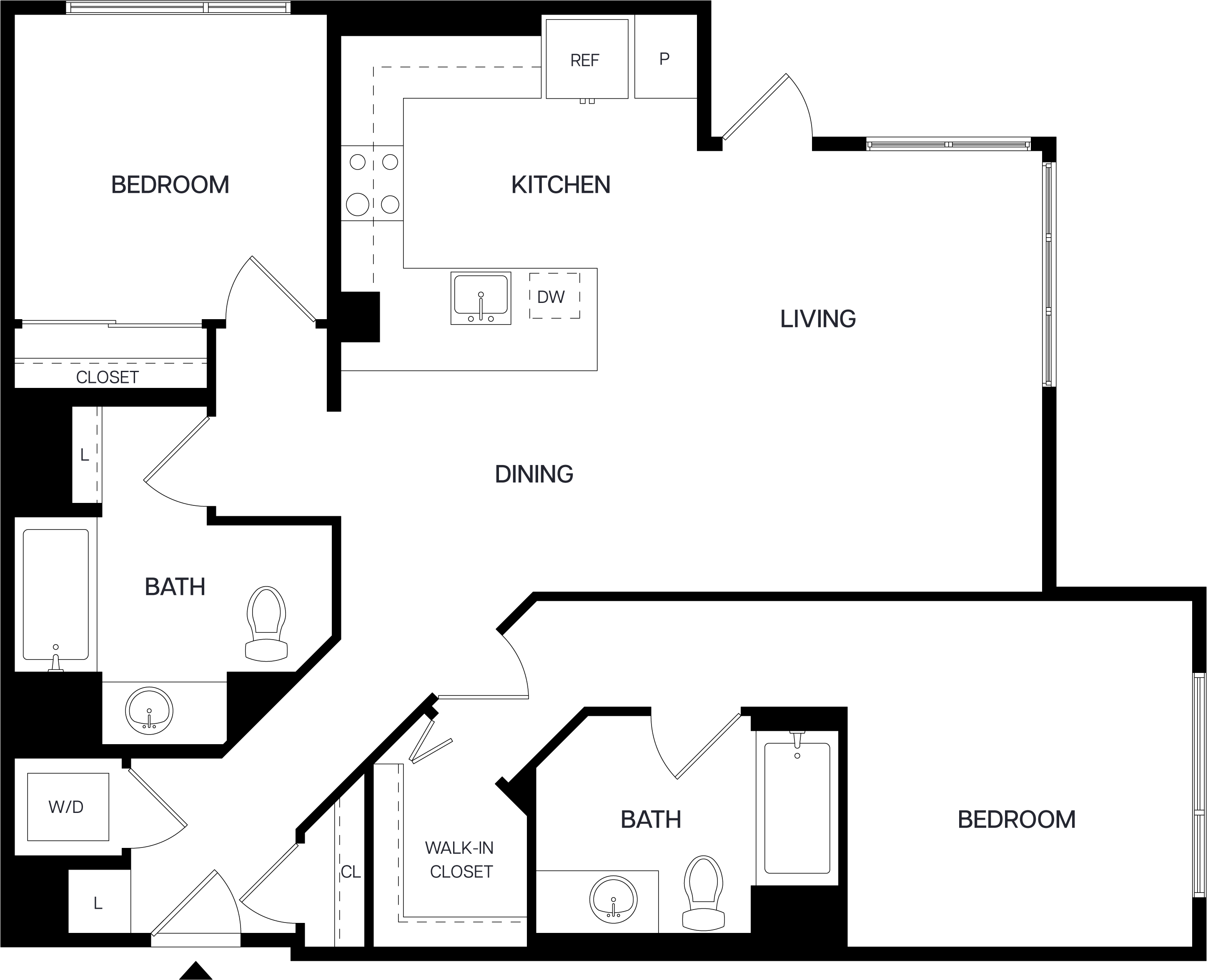 2 Bed/2 Bath-B4 floor plan