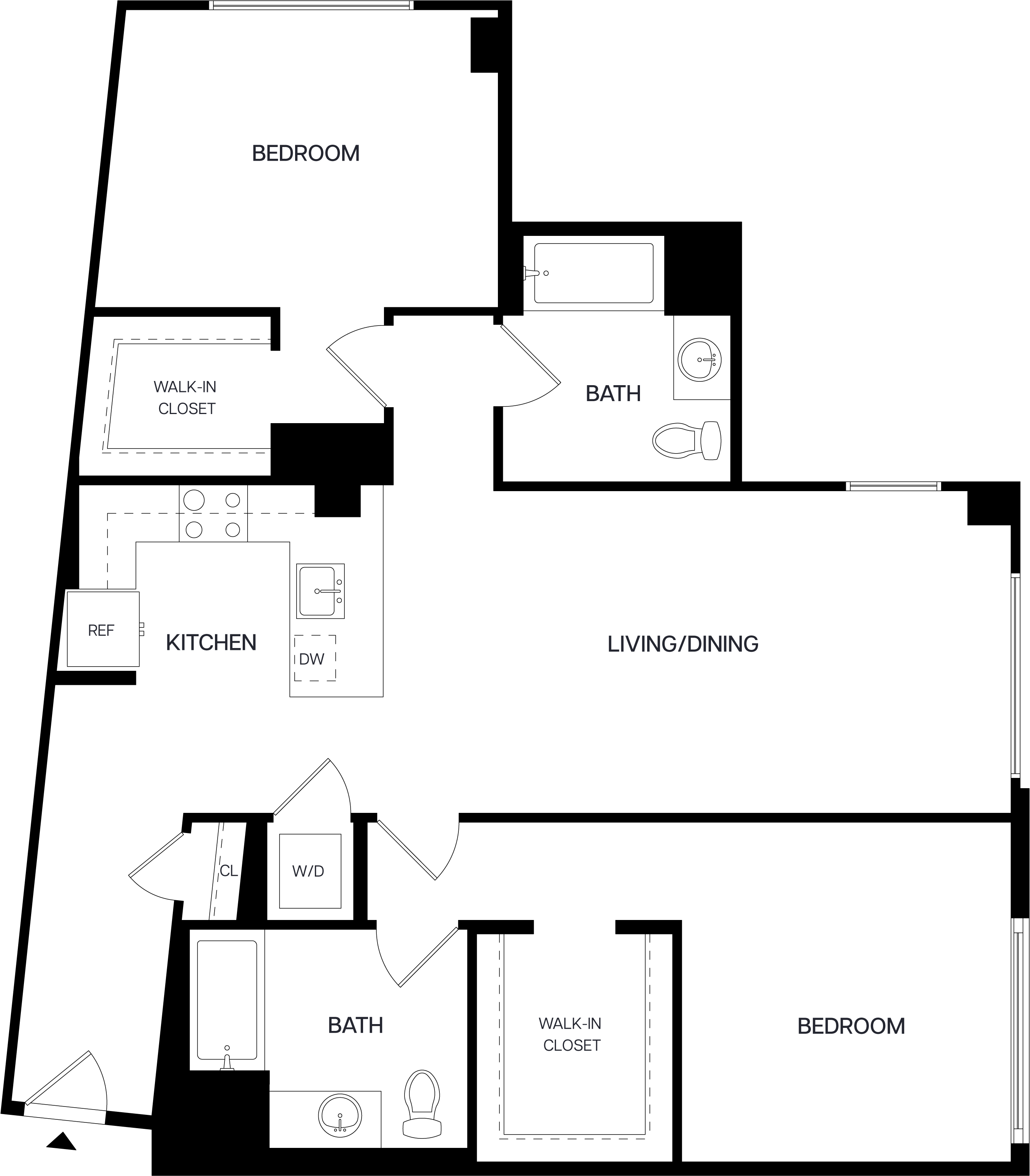 2 Bed/2 Bath-B8 floor plan