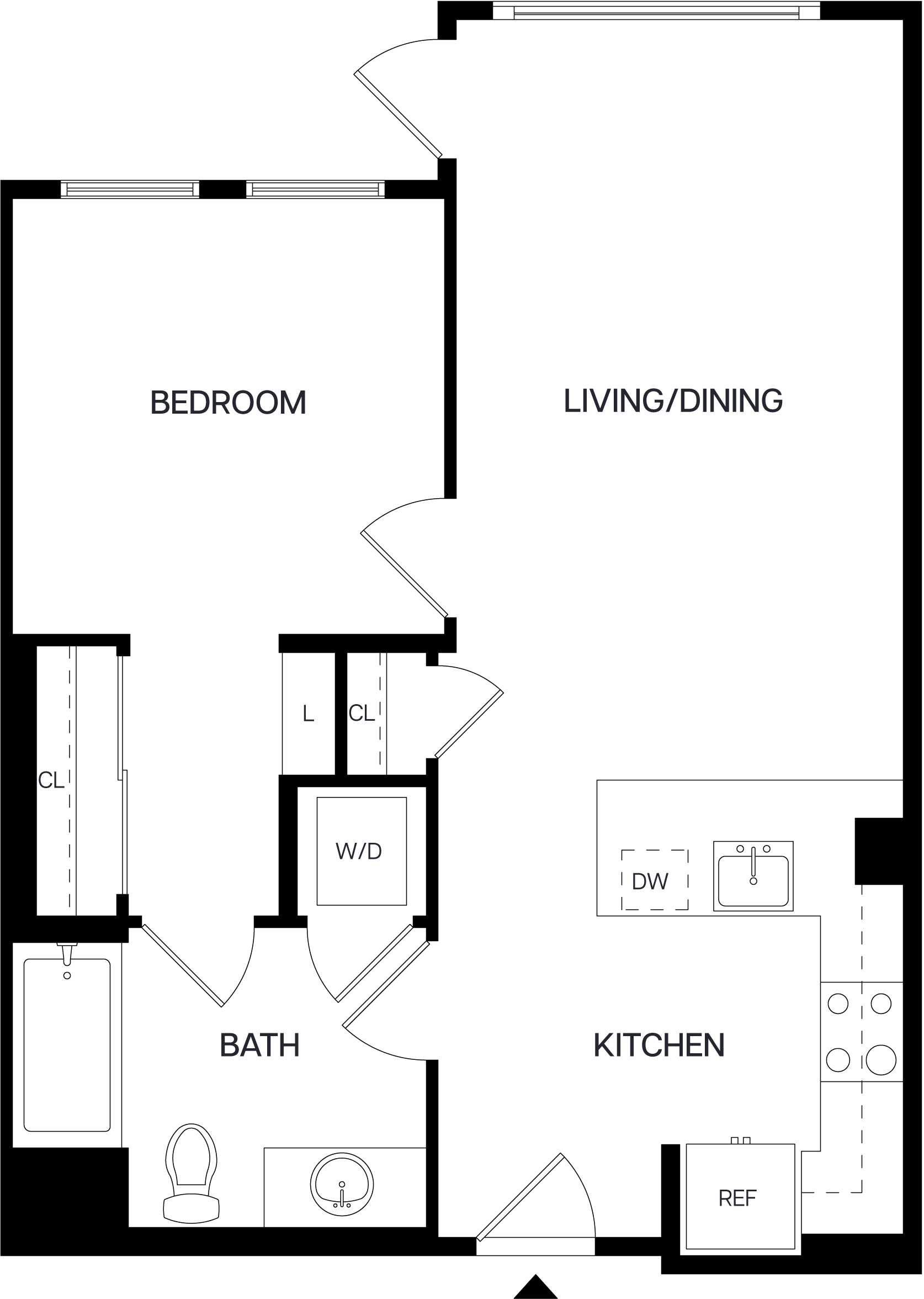 1 Bed/1 Bath-A7 floor plan