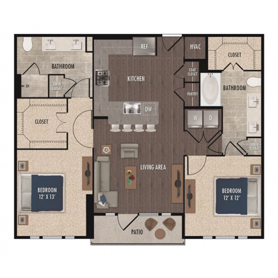 B1-2X2 floor plan