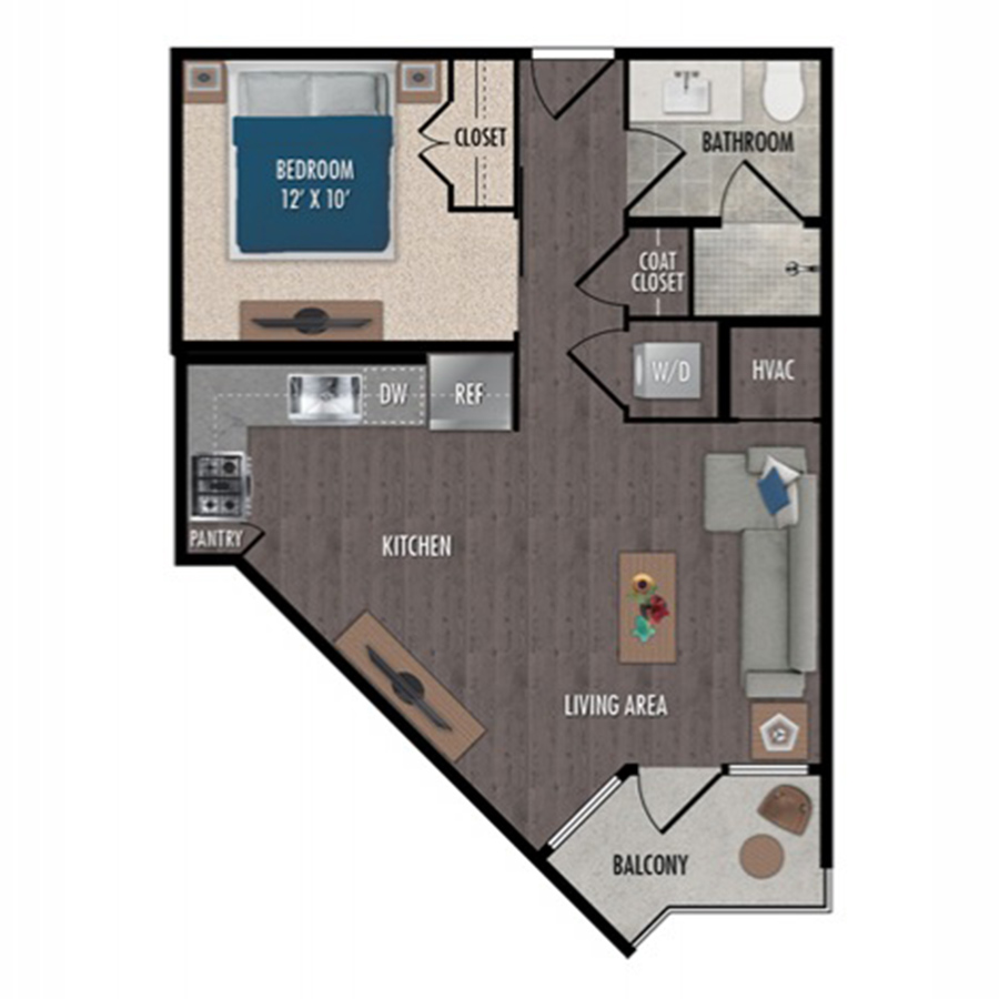 E1-Studio floor plan