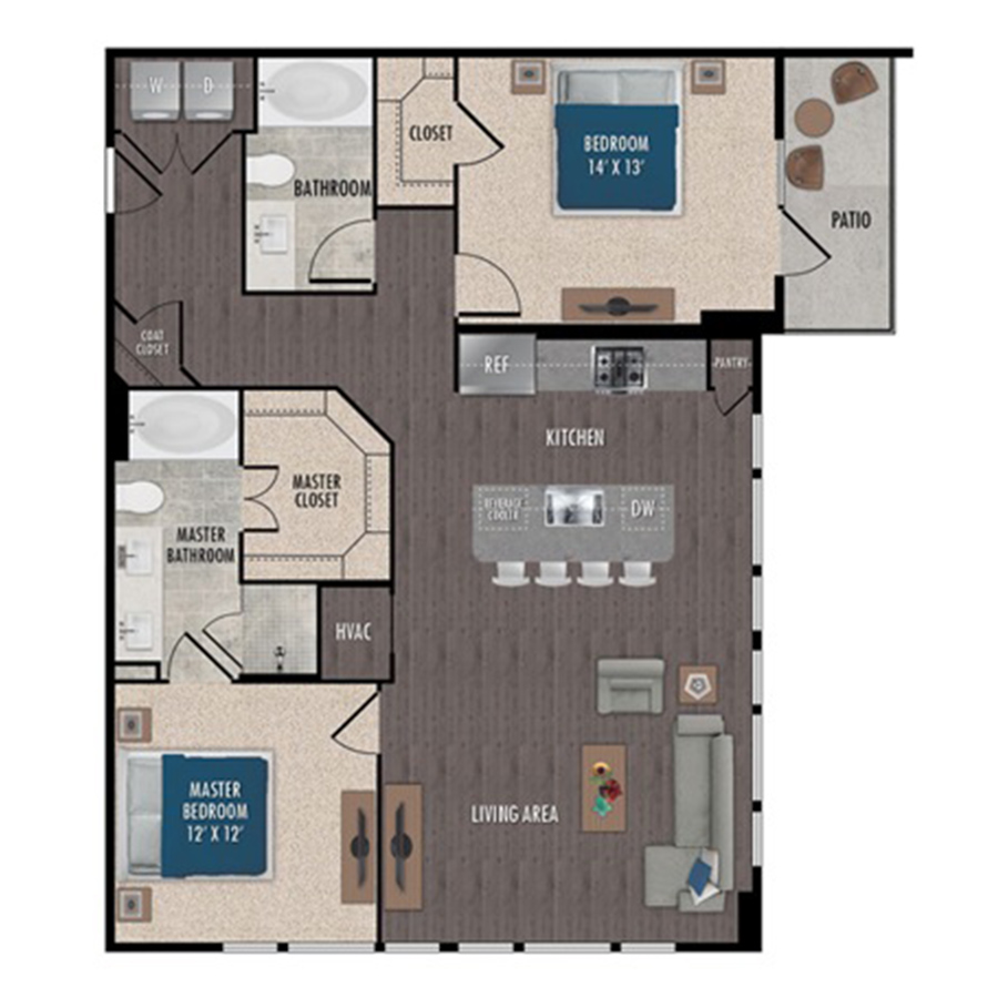 B3-2X2 floor plan