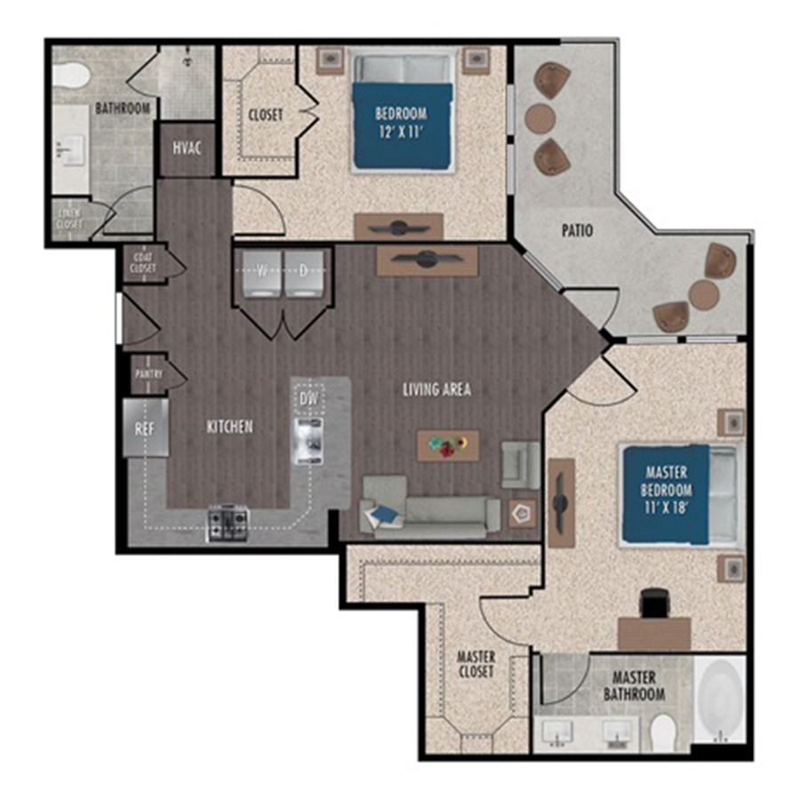 B2-2X2 floor plan
