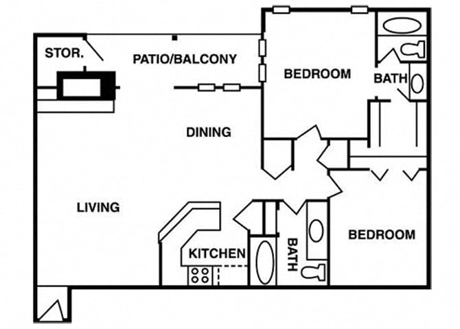 2B floor plan
