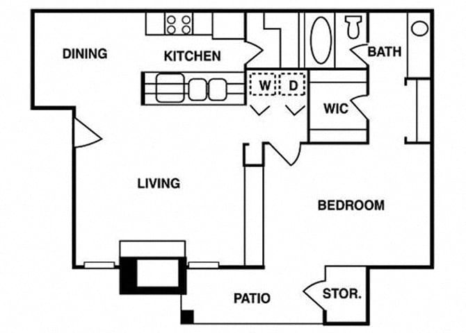 1B floor plan
