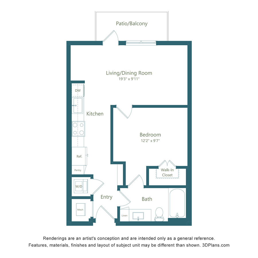 Studio Apartment – 1950 Winrock Blvd #1258, Houston, Texas