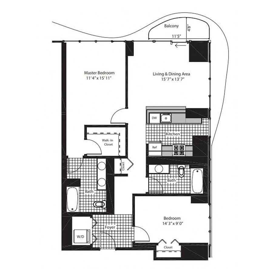Unit 4609 floor plan