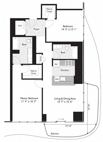 Unit 4210 floor plan