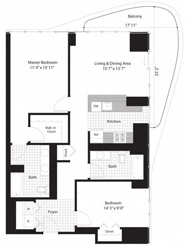 Unit 2909 floor plan