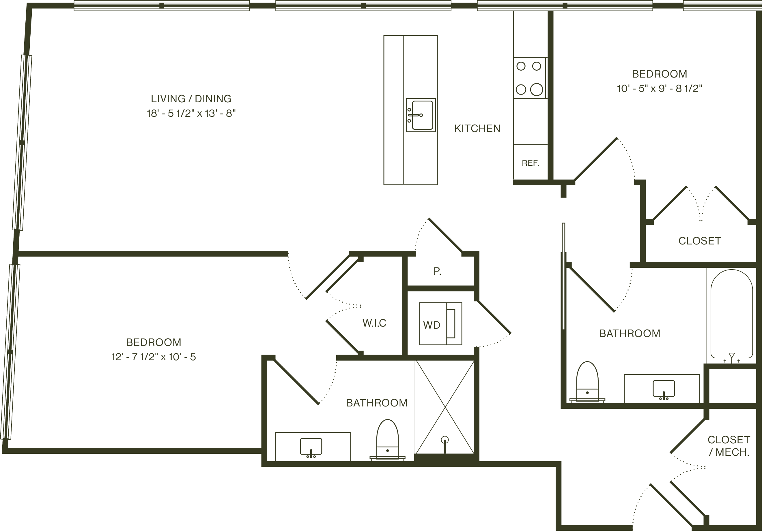 Two Bedroom C floor plan