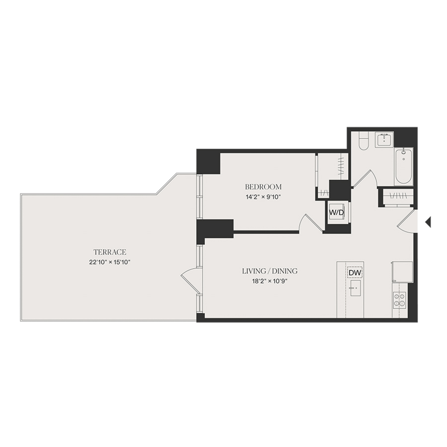 1 Bed/1 Bath-A11 floor plan