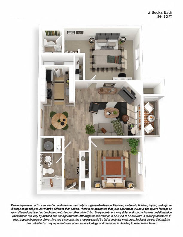 2x2 Classic Spruce floor plan